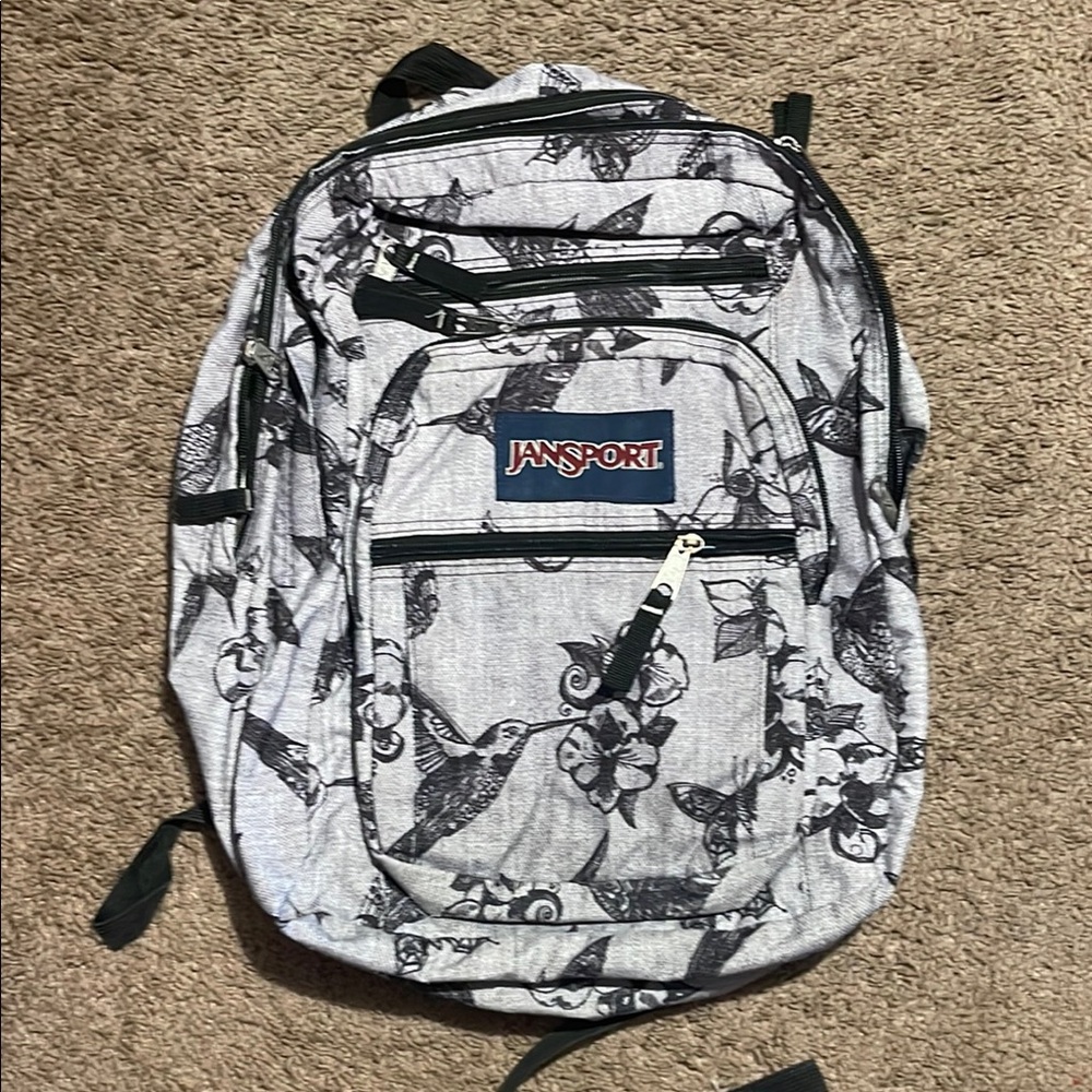 JanSport Gray Backpack Durable and Versatile